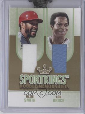 2008 Sportkings Series B - Double Memorabilia - Gold #DM-02 - Ozzie Smith, Lou Brock /10