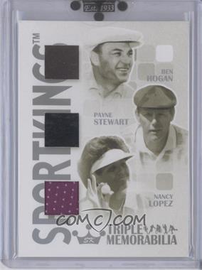 2008 Sportkings Series B - Triple Memorabilia - Silver #TM-02 - Ben Hogan, Payne Stewart, Nancy Lopez