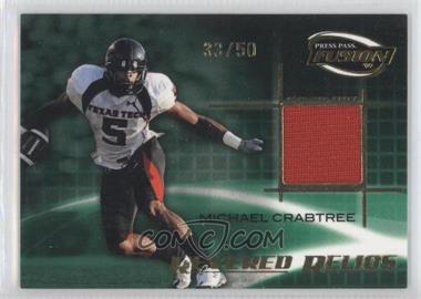 2009 Press Pass Fusion - Revered Relics - Gold #RR-MC - Michael Crabtree /50