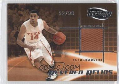 2009 Press Pass Fusion - Revered Relics - Silver #RR-DA - D.J. Augustin /99