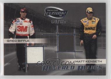 2009 Press Pass Fusion - Revered Relics - Silver #RR-GBMK - Greg Biffle, Matt Kenseth /65