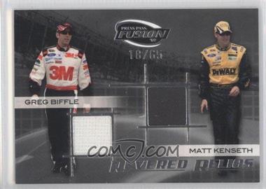 2009 Press Pass Fusion - Revered Relics - Silver #RR-GBMK - Greg Biffle, Matt Kenseth /65