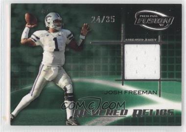 2009 Press Pass Fusion - Revered Relics - Silver #RR-JF - Josh Freeman /35