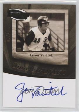 2009 Press Pass Fusion - Timeless Talent Autographs - Green #TT-JV - Jason Varitek /15
