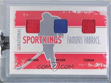 2009 Sportkings Series C - 30th National Sportkings Famous Fabrics Redemption - Silver #SK-74 - Alex Ovechkin, Mark Messier, Steve Yzerman /9 [Uncirculated]
