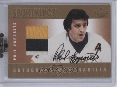 2009 Sportkings Series C - Autograph - Memorabilia - Gold #AM-PE2 - Phil Esposito