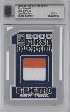 2010 Famous Fabrics First Edition - First Overall - Silver #_RIDI - Rick DiPietro /9