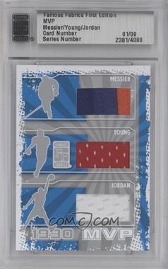 2010 Famous Fabrics First Edition - MVP - Silver #_MYJ - Mark Messier, Steve Young, Michael Jordan /9