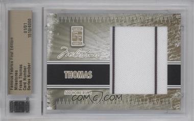 2010 Famous Fabrics First Edition - Milestones - Gold #_FRTH - Frank Thomas /1