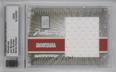 2010 Famous Fabrics First Edition - Milestones - Silver #_JOMO - Joe Montana /9