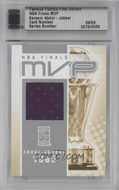 2010 Famous Fabrics First Edition - NBA Finals MVP - Silver #_KAJ - Kareem Abdul-Jabbar /9