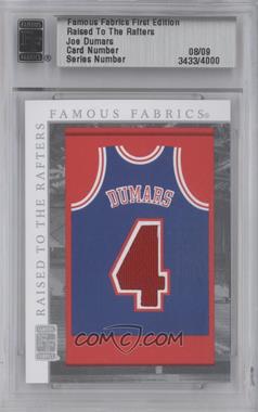 2010 Famous Fabrics First Edition - Raised to the Rafters - Silver #_JODU - Joe Dumars /9