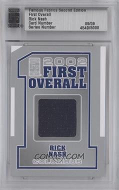 2010 Famous Fabrics Second Edition - First Overall #_RINA - Rick Nash /9 [Uncirculated]