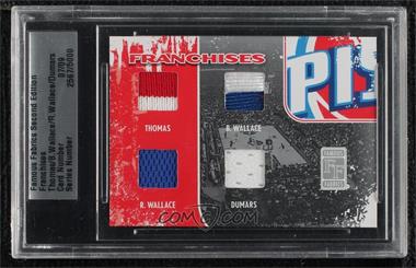 2010 Famous Fabrics Second Edition - Franchises - Silver #_TWWD - Isiah Thomas, Ben Wallace, Rasheed Wallace, Joe Dumars /9 [Uncirculated]