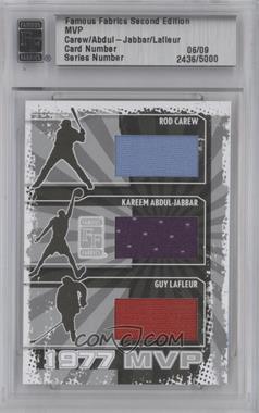 2010 Famous Fabrics Second Edition - MVP - Silver #_CAJL - Rod Carew, Kareem Abdul-Jabbar, Guy Lafleur /9