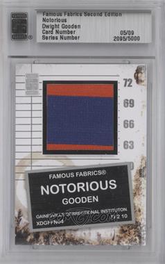 2010 Famous Fabrics Second Edition - Notorious - Silver #_DWGO - Dwight Gooden /9