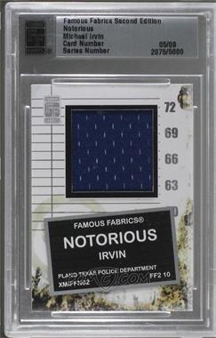2010 Famous Fabrics Second Edition - Notorious - Silver #_MIIR - Michael Irvin /9 [Uncirculated]