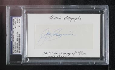 2010 Historic Autographs In Memory Of Cut Autographs - [Base] #_JOCR - Joe Cronin /14 [PSA/DNA Encased]