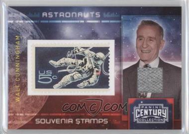 2010 Panini Century Collection - Souvenir Stamps Astronauts - 5 Cent Stamp Materials #3 - Walt Cunningham /250