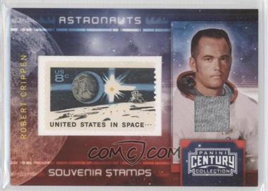 2010 Panini Century Collection - Souvenir Stamps Astronauts - 8 Cent Earth/Lunar Lander Stamp Materials #14 - Robert Crippen /100