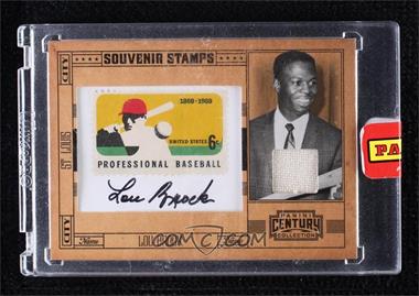 2010 Panini Century Collection - Souvenir Stamps Baseball - 6 Cent Professional Baseball 1869-1969 Stamp Material Signatures #17 - Lou Brock /10 [Uncirculated]