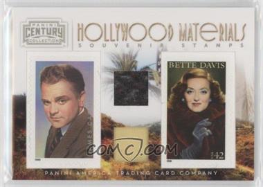 2010 Panini Century Collection - Souvenir Stamps Hollywood Combos Two Subjects - Two Stamps Materials #4 - Bette Davis, James Cagney /250