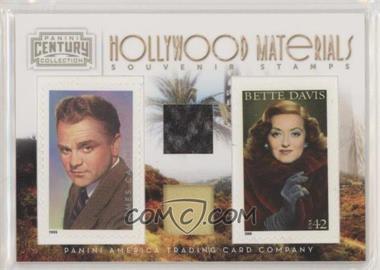 2010 Panini Century Collection - Souvenir Stamps Hollywood Combos Two Subjects - Two Stamps Materials #4 - Bette Davis, James Cagney /250