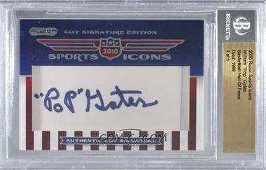 2010 Razor Sports Icons Cut Signature Edition - Authentic Cut Signatures #_POGA - Pop Gates /1 [Cut Signature]