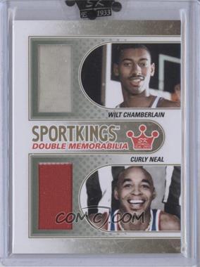 2010 Sportkings Series D - Double Memorabilia - Gold #DM-07 - Wilt Chamberlain, Curly Neal /10