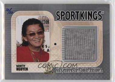2010 Sportkings Series D - Single Memorabilia - Silver 2015 Sport Kings Vault #SM-25 - Scotty Nguyen /10