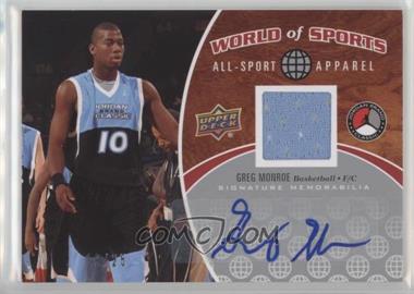 2010 Upper Deck World of Sports - All-Sport Apparel - Autographs #ASA-15 - Greg Monroe /25