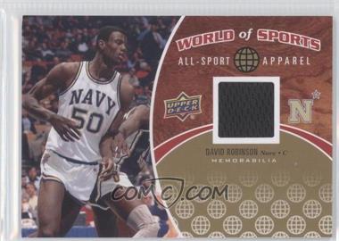 2010 Upper Deck World of Sports - All-Sport Apparel #ASA-13 - David Robinson