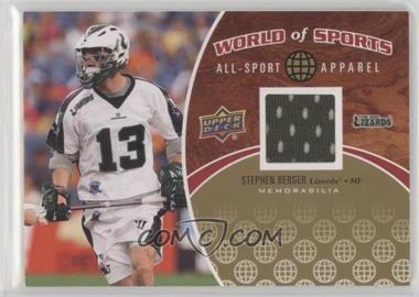 2010 Upper Deck World of Sports - All-Sport Apparel #ASA-51 - Stephen Berger