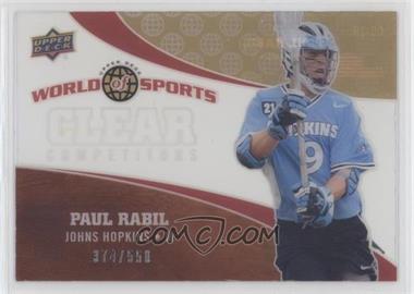 2010 Upper Deck World of Sports - Clear Competitors #CC-38 - Paul Rabil /550