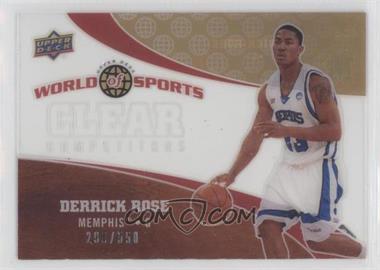 2010 Upper Deck World of Sports - Clear Competitors #CC-5 - Derrick Rose /550 [EX to NM]