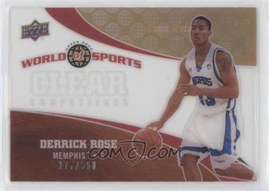 2010 Upper Deck World of Sports - Clear Competitors #CC-5 - Derrick Rose /550