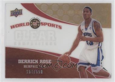 2010 Upper Deck World of Sports - Clear Competitors #CC-5 - Derrick Rose /550