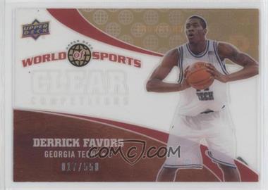 2010 Upper Deck World of Sports - Clear Competitors #CC-7 - Derrick Favors /550 [EX to NM]