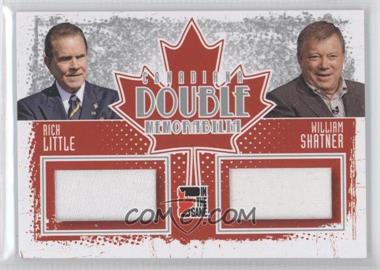 2011 In the Game Canadiana - Double Memorabilia - Silver #DM-16 - Rich Little, William Shatner /90