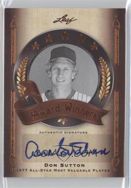 2011 Leaf Legends of Sport - Award Winners - Bronze #AW-7 - Don Sutton /40