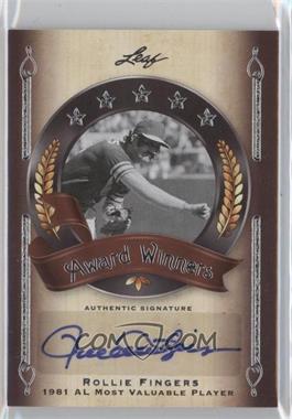 2011 Leaf Legends of Sport - Award Winners - Silver #AW-22 - Rollie Fingers /10