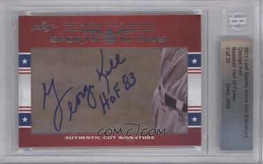 2011 Leaf Sports Icons Cut Signatures - [Base] #_GEKE - George Kell /25 [BGS Authentic]