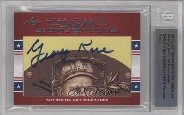 2011 Leaf Sports Icons Cut Signatures - [Base] #_GKHN - George Kell, Hal Newhouser /3 [BGS Authentic]