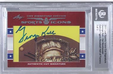 2011 Leaf Sports Icons Cut Signatures - [Base] #_GKHN - George Kell, Hal Newhouser /3 [Uncirculated]