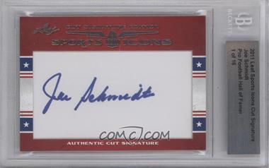 2011 Leaf Sports Icons Cut Signatures - [Base] #_JOSC - Joe Schmidt /16 [BGS Authentic]