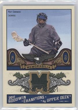 2011 Upper Deck Goodwin Champions - Authentic Memorabilia #M-MD - Matt Danowski