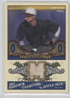 2011 Upper Deck Goodwin Champions - Authentic Memorabilia #M-MM - Manny Machado