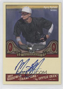 2011 Upper Deck Goodwin Champions - Autographs #A-MM - Manny Machado