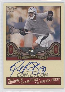 2011 Upper Deck Goodwin Champions - Autographs #A-PR - Paul Rabil