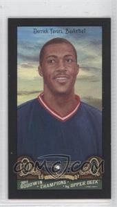 2011 Upper Deck Goodwin Champions - [Base] - Mini Red Lady Luck Back #143 - Derrick Favors